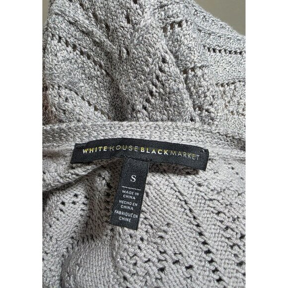 White House Black Market Womens Gray Sleeveless Textured Knit Vest - Picture 3 of 9